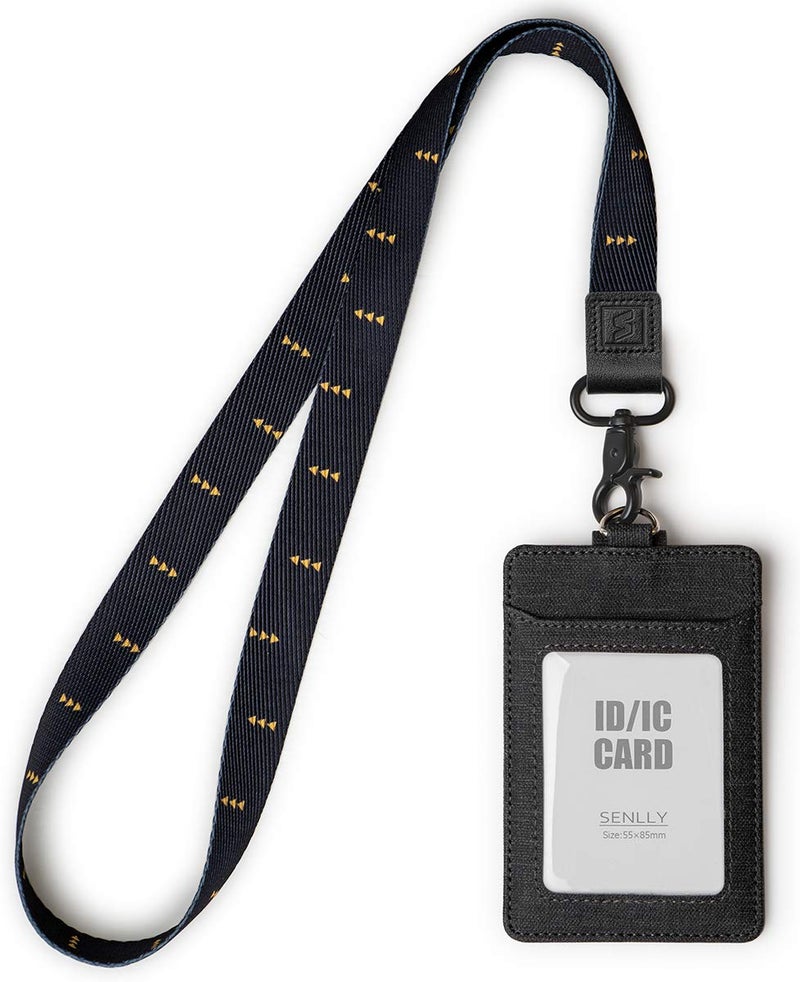 SENLLY ID Badge Holder Gift with Cute Neck Lanyard Strap, 2 Card Slots and 1 Clear ID Window, for Women and Men - Image 1